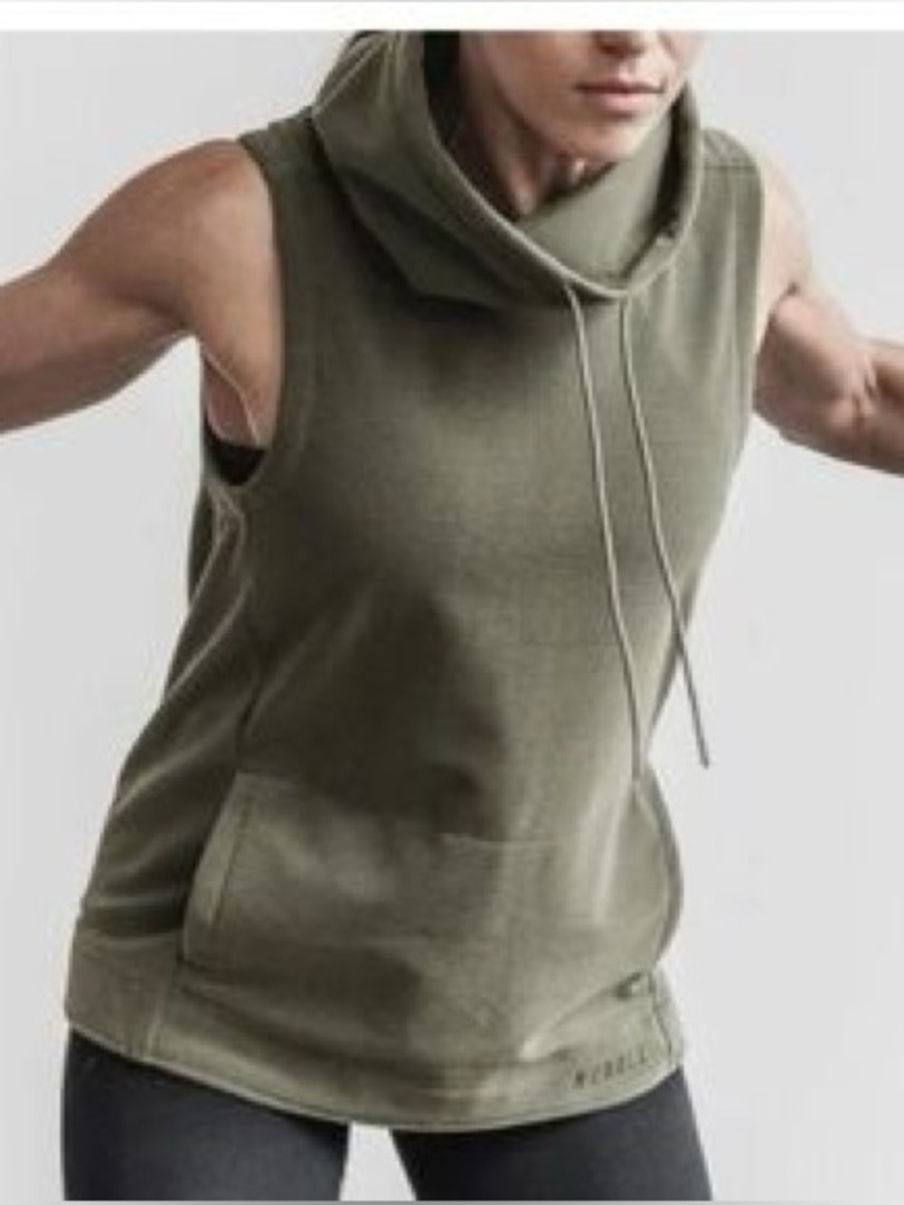 No Bull womens sleeveless plush hoodie